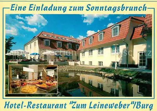 AK / Ansichtskarte Burg_Spreewald Hotel Restaurant zum Leineweber Burg Spreewald