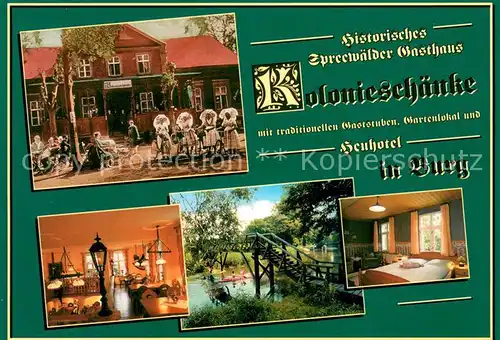 AK / Ansichtskarte Burg_Spreewald Koloniesch?nke Gasthaus Burg Spreewald