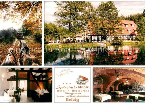 AK / Ansichtskarte Belzig_Bad Springbach M?hle Pferde Fachwerk Belzig_Bad