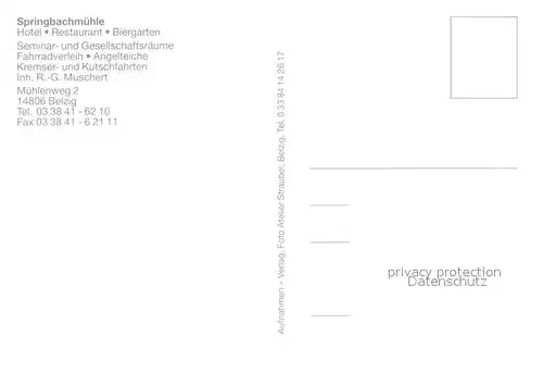 AK / Ansichtskarte Belzig_Bad Springbach M?hle Pferde Fachwerk Belzig_Bad