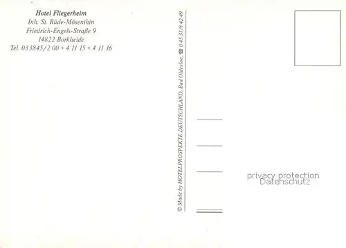 AK / Ansichtskarte Borkheide Hotel Fliegerheim Restaurant Borkheide