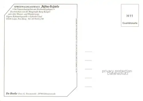 AK / Ansichtskarte Leipe Burg Pohlenz Sch?nke Tracht Leipe