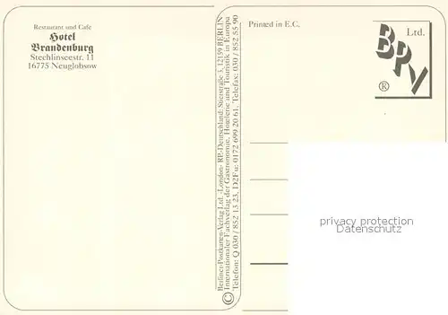 AK / Ansichtskarte Neuglobsow Hotel Brandenburg Neuglobsow