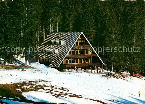 AK / Ansichtskarte Hundseck Skihuette Buehlertal im Schwarzwald Hundseck