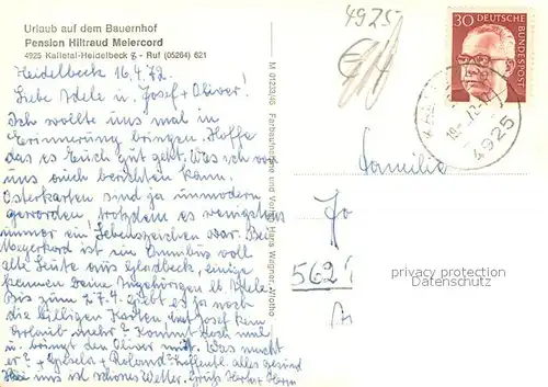 AK / Ansichtskarte Heidelbeck Urlaub auf dem Bauernhof Pension Hiltraud Meiercord Pferde Landschaftspanorama Heidelbeck