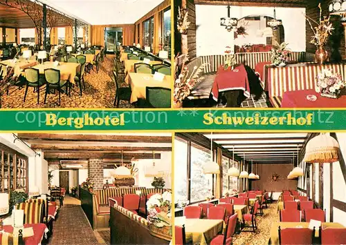 AK / Ansichtskarte Heiligenkirchen Berghotel Schweizerhof Restaurant Heiligenkirchen
