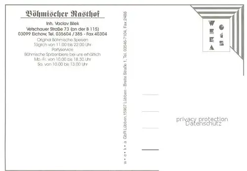 AK / Ansichtskarte Eichow Boehmischer Rasthof Restaurant Kueche Eichow