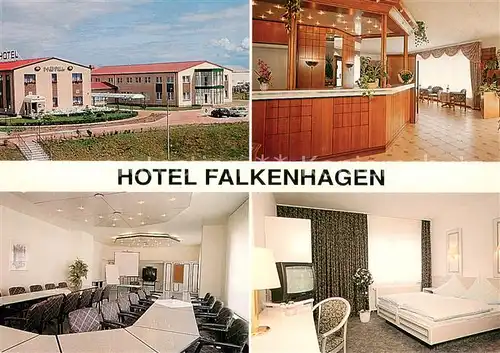 AK / Ansichtskarte Falkenhagen_Pritzwalk Hotel Falkenhagen Fremdenzimmer Tagungsraum Rezeption Falkenhagen Pritzwalk