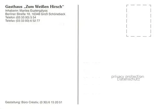 AK / Ansichtskarte Gross_Schoenebeck Gasthaus Zum Weissen Hirsch Restaurant Brunnen Gross Schoenebeck