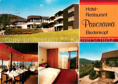 AK / Ansichtskarte Biedenkopf Hotel Restaurant Panorama Fremdenzimmer Biedenkopf