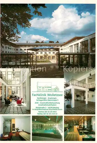 AK / Ansichtskarte Wolletz Fachklinik Wolletzsee Wolletz