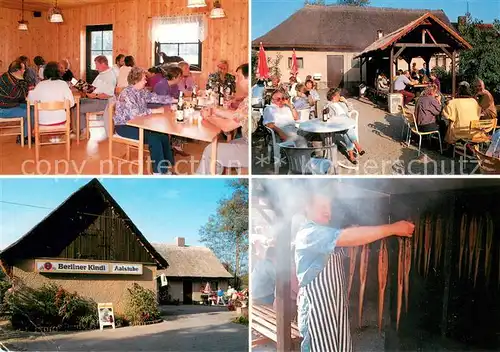 AK / Ansichtskarte Storkow_Mark Aalhof Raeucherei Gaststube Terrasse Storkow Mark