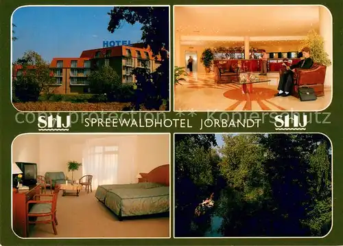 AK / Ansichtskarte Niewitz Spreewaldhotel Jorbandt Foyer Fremdenzimmer Wasserstrasse Natur Niewitz