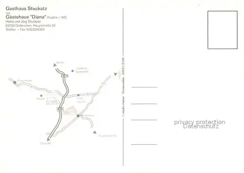 AK / Ansichtskarte Dollenchen Gasthaus Stuckatz Gaestehaus Diana Fremdenzimmer Dollenchen