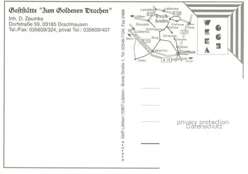 AK / Ansichtskarte Drachhausen Gaststaette Zum goldenen Drachen Restaurant Storchennest Kirche Wappen Drachhausen