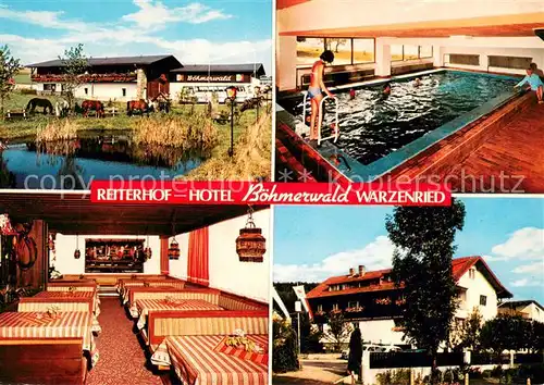 AK / Ansichtskarte Warzenried Reiterhof Hotel Boehmerwald Restaurant Hallenbad Warzenried