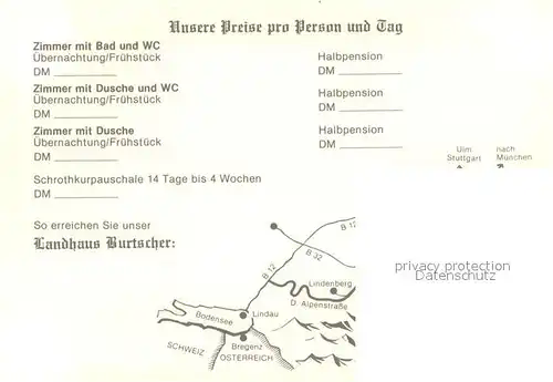 AK / Ansichtskarte Steibis Landhaus Burtscher Gaestehaus Pension Steibis