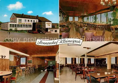 AK / Ansichtskarte Kleinaspach Gasthof Cafe Sonnenhof Kegelbahn Kleinaspach