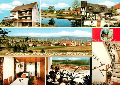 AK / Ansichtskarte Hohnhausen Landhaus Brambergblick Restaurant Panorama Hassberge Hohnhausen