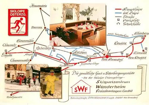 AK / Ansichtskarte Neuhermsdorf Skisportzentrum Wanderheim Freizeitanlagen Neuhermsdorf