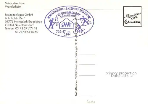 AK / Ansichtskarte Neuhermsdorf Skisportzentrum Wanderheim Freizeitanlagen Neuhermsdorf