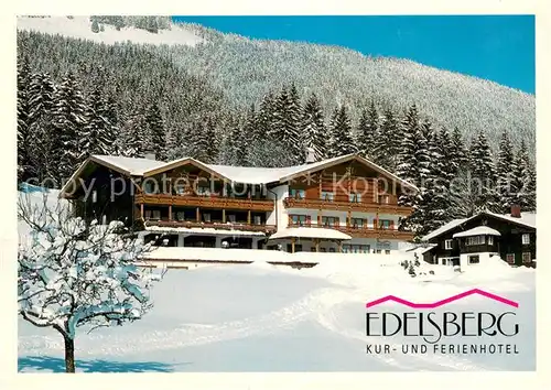AK / Ansichtskarte Unterjoch Kur  und Ferienhotel Edelsberg Winterimpressionen Allgaeuer Alpen Unterjoch