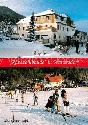 AK / Ansichtskarte Waltersdorf_Zittau Ruebezahlbaude Skilift Wintersport Waltersdorf Zittau