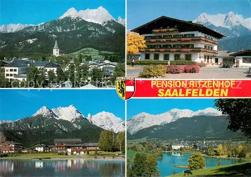 AK / Ansichtskarte Saalfelden_Steinernes_Meer Pension Ritzenhof See Alpenpanorama Saalfelden_Steinernes