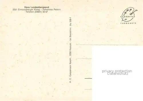 AK / Ansichtskarte Simonsberger_Koog Hotel Lundenbergsand Terrasse Deich Strand Fliegeraufnahme 