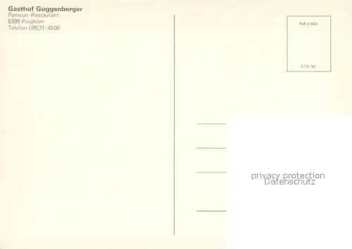 AK / Ansichtskarte Poigham Gasthof Guggenberger Poigham