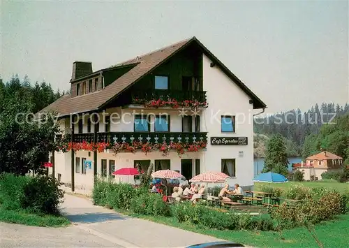 AK / Ansichtskarte Neuhaus_Eger Cafe Egerstau Neuhaus Eger