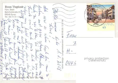 AK / Ansichtskarte Syrau_Vogtland Haus Vogtland Landgasthof Pension Syrau_Vogtland