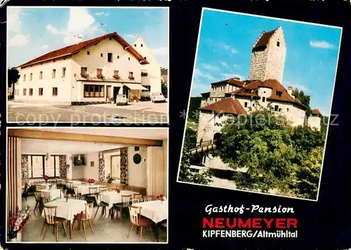 AK / Ansichtskarte Kipfenberg_Altmuehltal Gasthof Pension Neumeyer Blick zur Kirche Kipfenberg Altmuehltal