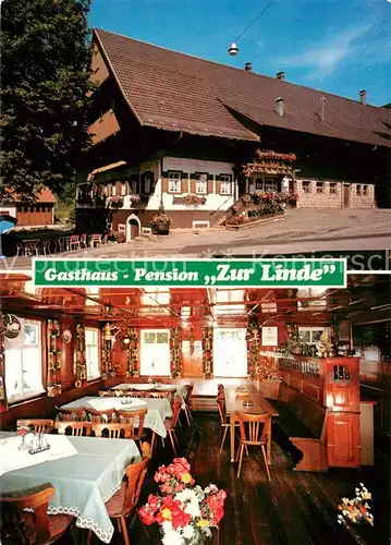 AK / Ansichtskarte Oberharmersbach Gasthaus Pension Zur Linde Restaurant Oberharmersbach