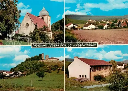 AK / Ansichtskarte Neipperg Kirche Panorama Burgruine  Neipperg