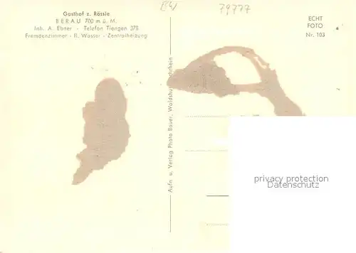 AK / Ansichtskarte Berau Gasthof zum Roessle Berau