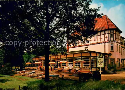 AK / Ansichtskarte Trelde Waldheim Lohbergen Restaurant Terrasse Lueneburger Heide Trelde