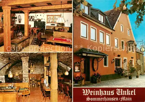 AK / Ansichtskarte Sommerhausen_Main Weinhaus Unkel Fraenkischer Weinkeller Gaesteraum Sommerhausen Main