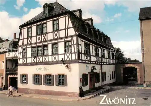 AK / Ansichtskarte Zwoenitz Hotel Ross Fachwerkhaus Zwoenitz