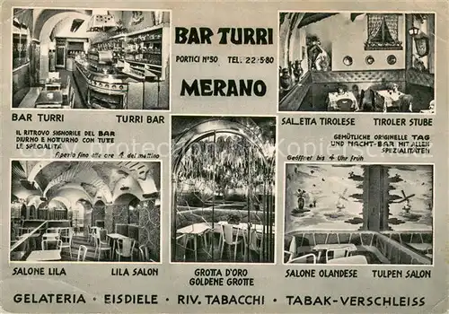 AK / Ansichtskarte Merano_Meran Bar Turri 