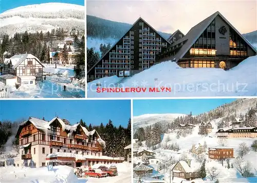 AK / Ansichtskarte Spindleruv_Mlyn_Spindlermuehle Zentrum Berghotel Winterpanorama Spindleruv_Mlyn