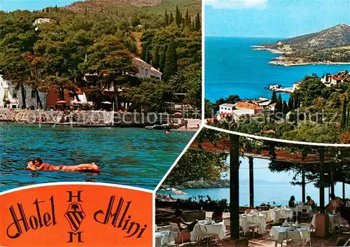 AK / Ansichtskarte Dubrovnik_Ragusa Hotel Mlini Restaurant Terrasse Kuestenpanorama Dubrovnik Ragusa
