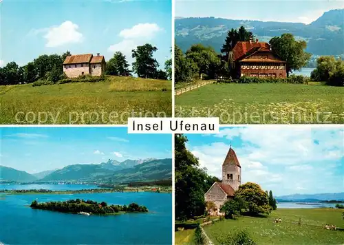AK / Ansichtskarte Insel_Ufenau Kapelle Gasthaus Kirche Zuerichsee Alpen Insel Ufenau