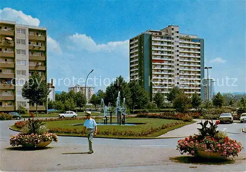 AK / Ansichtskarte Lahr_Baden Bahnhofsplatz Hochhaeuser Lahr_Baden