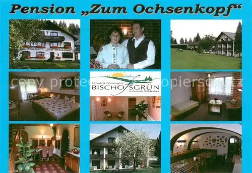 AK / Ansichtskarte Bischofsgruen Pension Zum Ochsenkopf Restaurant Fremdenzimmer Bischofsgruen