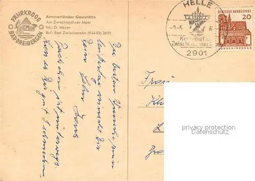 AK / Ansichtskarte Bad_Dreibergen Ammerlaender Gaststaette Faehrkroog Bad_Dreibergen