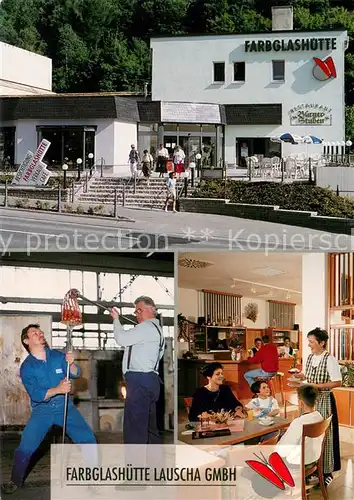 AK / Ansichtskarte Lauscha Farbglashuette Glasblaeserei Handwerk Gaststaette Lauscha