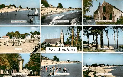 AK / Ansichtskarte Les_Moutiers en Auge Plage du Pre Vincent La Chapelle de Progny Les Jeux Eglise Le Bois Millet La Lanterne des Morts  Les_Moutiers en Auge