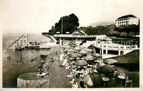 AK / Ansichtskarte Evian les Bains_Haute_Savoie La plage Evian les Bains_Haute