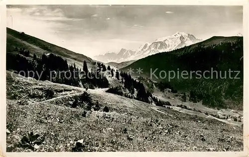 AK / Ansichtskarte Col_des_Aravis Le Massif du Mont Blanc vu du Col 